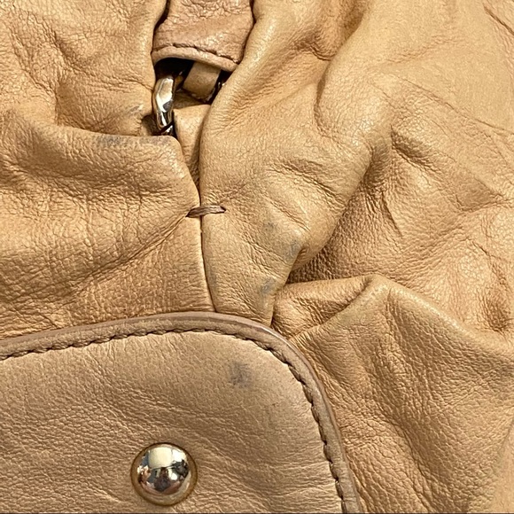 MCM Distressed Gold Chain Leather Tote - Picture 10 of 16